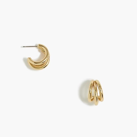 🆕J. Crew Triple Hoop  Earrings - Picture 5 of 11